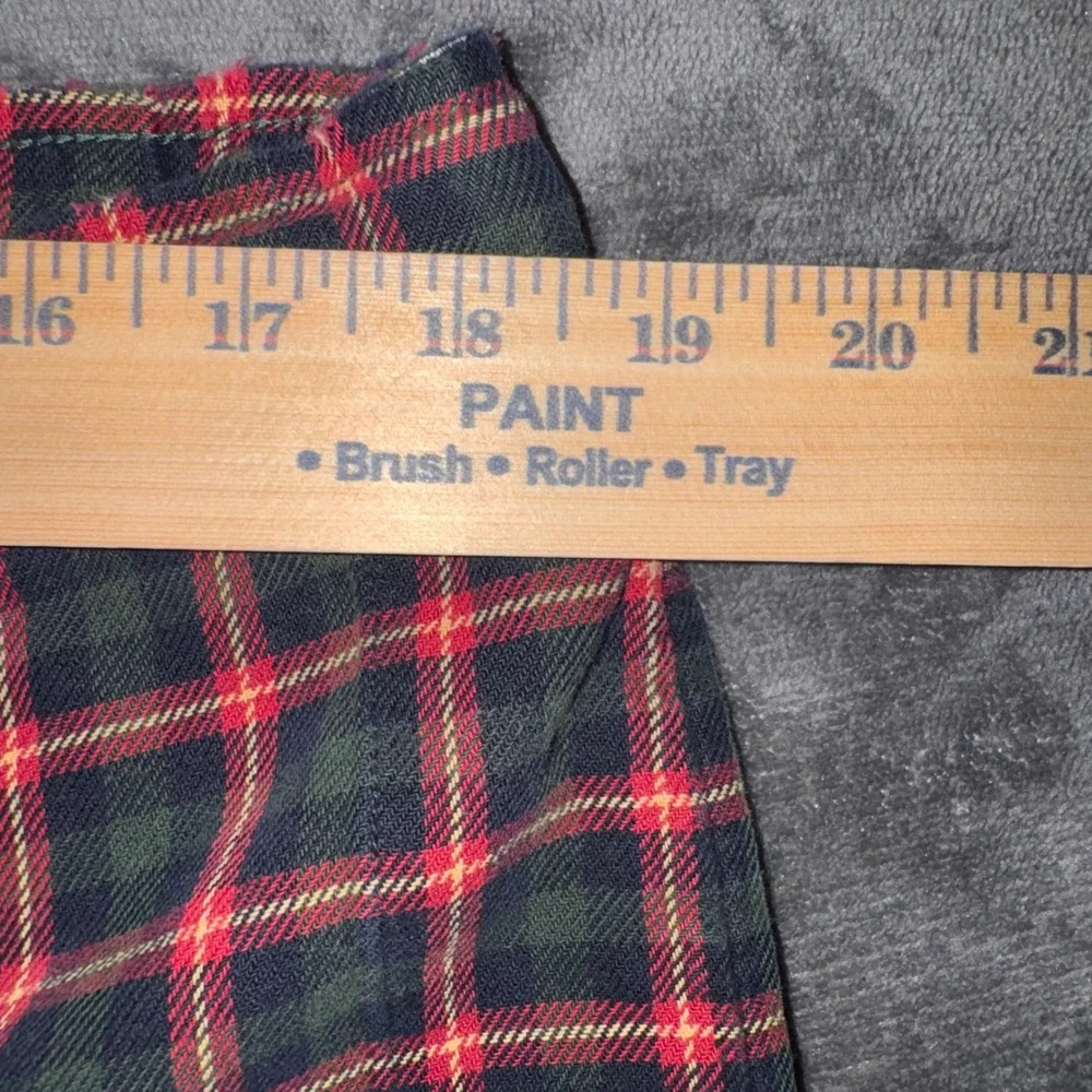 Mens Medium Abercrombie & Fitch Pajama Pants Excellent Plaid Flannel Navy Red